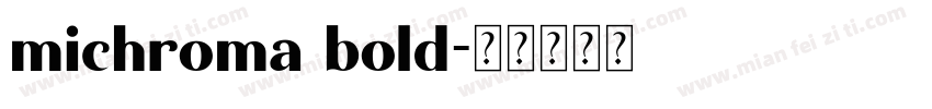 michroma bold字体转换